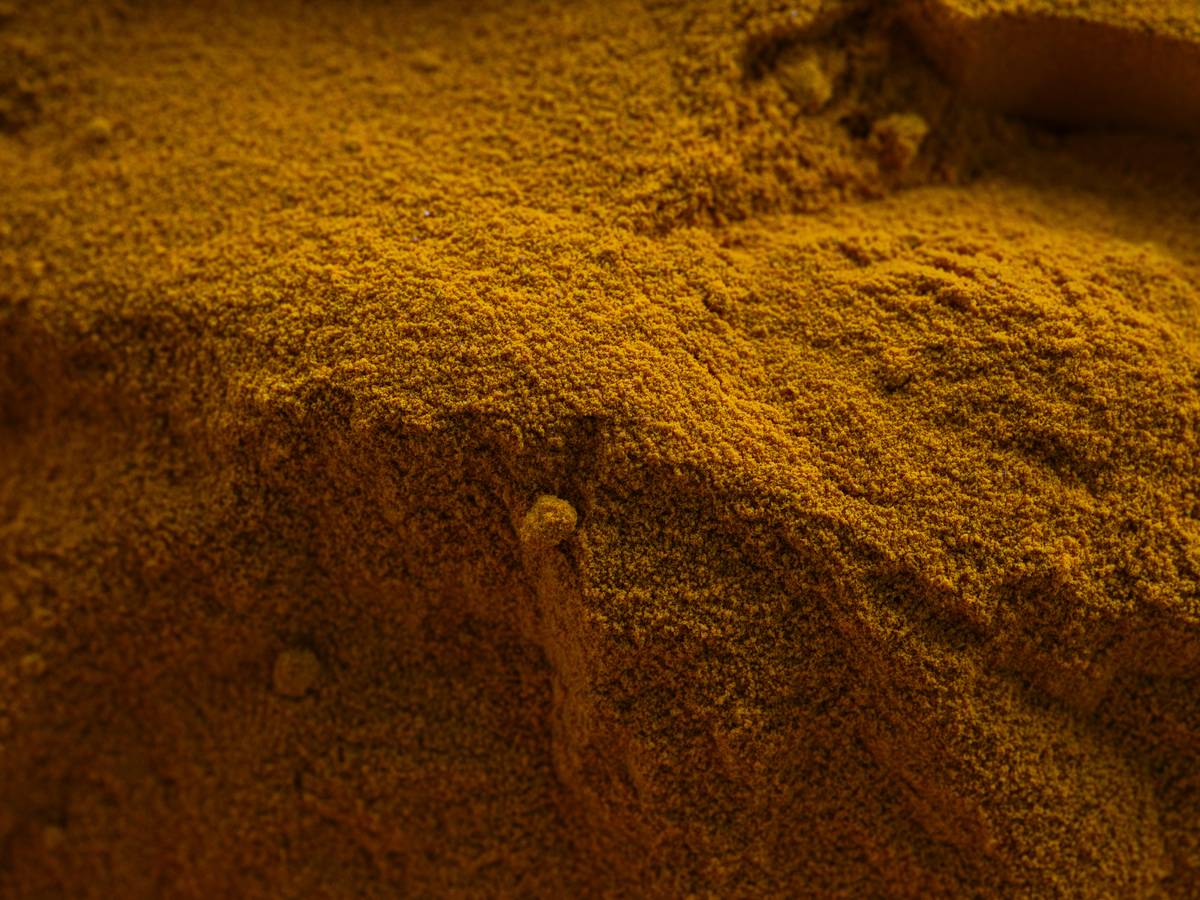 Comparison photo showing pre- and post-results of incorporating turmeric